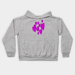 Cute Hearts Hand Drawn Bold Pink Romantic Doodle Kids Hoodie